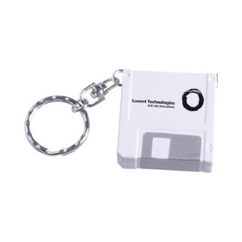 Computer Disk-Shaped Tape Measure Keychain