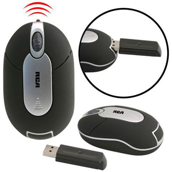 Mini USB Wireless Optical Mouse with Self-Storing Receiver